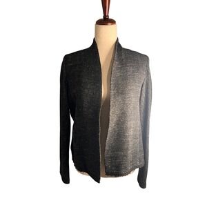 Eileen Fisher Grey Tweed Jacket NWOT Open Front $229 Size Small